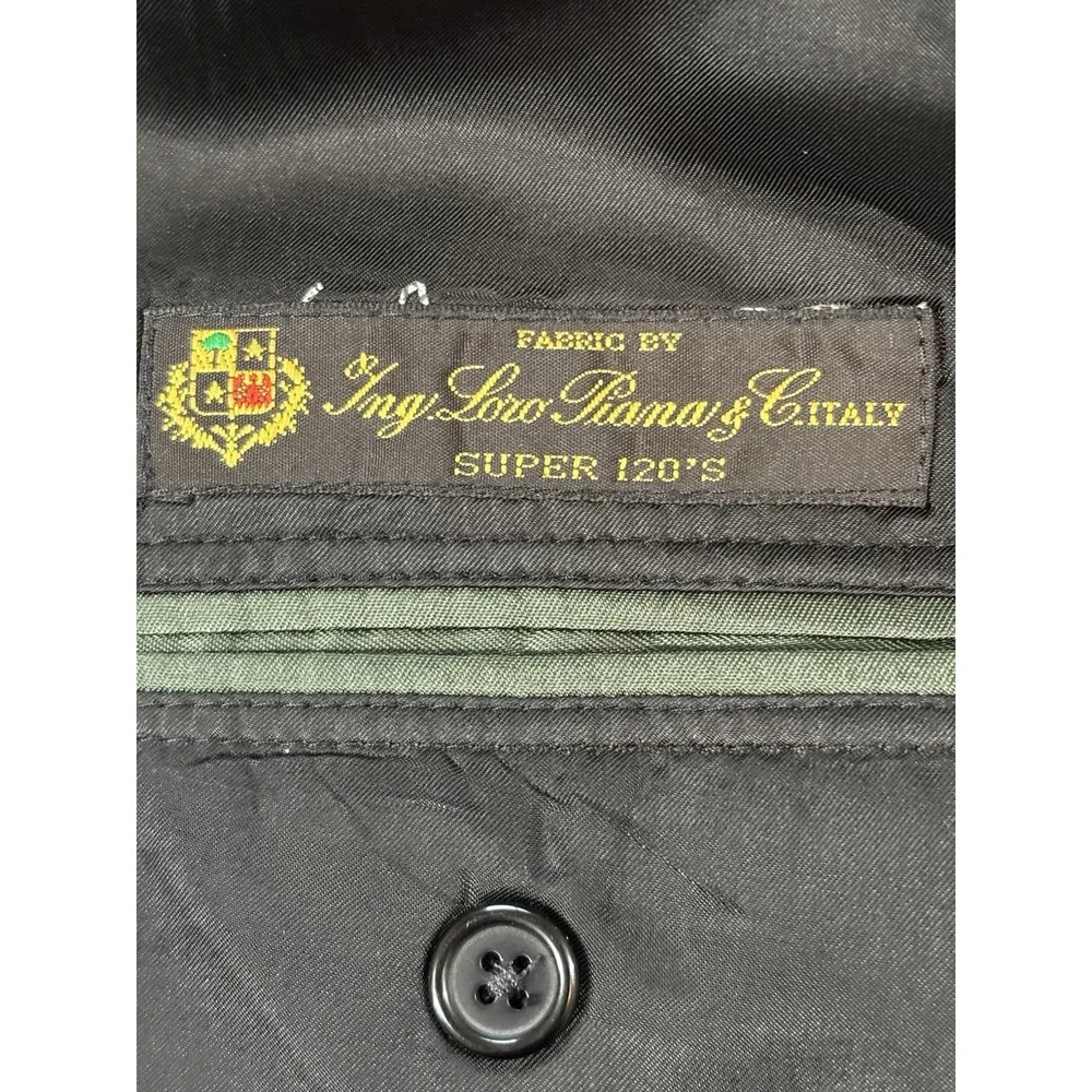 Brooks Brothers Blazer Mens 48 R Black Loro‎ Piana Super 120s Wool Suit Jacket